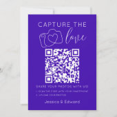 Capture the Liebe Qr Code Neon Blue Minimal Modern (Vorderseite)