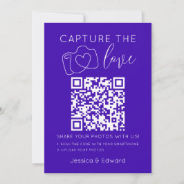 Capture the Liebe Qr Code Neon Blue Minimal Modern