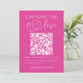 Capture the Liebe QR Code Rosa Chic Moderne Hochze