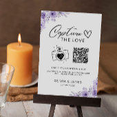 Capture the Liebe Qr Code Sign, Lila Einladung