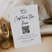 Capture the Liebe Qr Code Sign, Minimalistisch Einladung