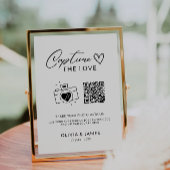 Capture the Liebe Qr Code Sign, Minimalistisch Einladung