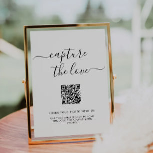 Capture the Liebe Qr Code Sign, Minimalistisch Einladung
