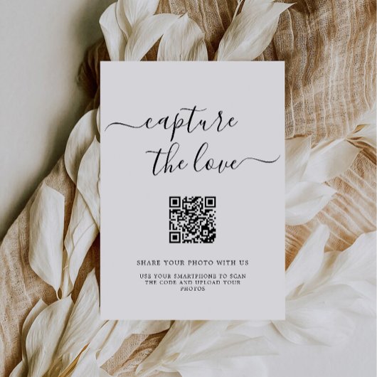 Capture the Liebe Qr Code Sign, Minimalistisch Einladung