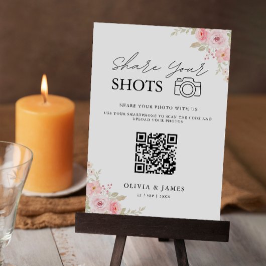 Capture the Liebe Qr Code Sign, Rose Einladung