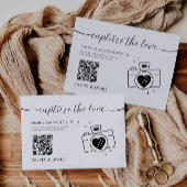 Capture the Liebe QR Code Wedding Card, Minimalist