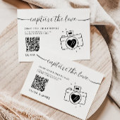 Capture the Liebe QR Code Wedding Card, Minimalist