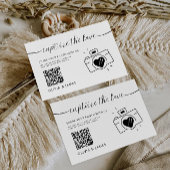 Capture the Liebe QR Code Wedding Card, Minimalist