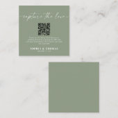 Capture the Liebe QR Code Wedding Foto Sharing Begleitkarte (Vorne/Hinten)