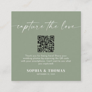 Capture the Liebe QR Code Wedding Foto Sharing Begleitkarte