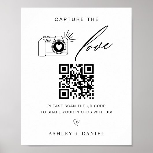 Capture the Liebe Qr Code Wedding Poster (Vorne)