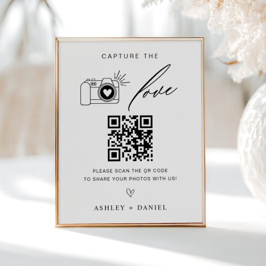 Capture the Liebe Qr Code Wedding Poster