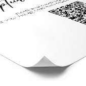 Capture the Liebe QR Code Wedding Sign Poster (Ecke)