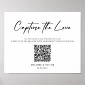 Capture the Liebe QR Code Wedding Sign Poster (Vorne)