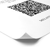 Capture the Liebe QR Code Wedding Sign Poster (Ecke)