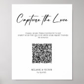 Capture the Liebe QR Code Wedding Sign Poster (Vorne)