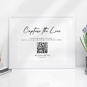Capture the Liebe QR Code Wedding Sign Poster