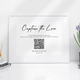 Capture the Liebe QR Code Wedding Sign Poster