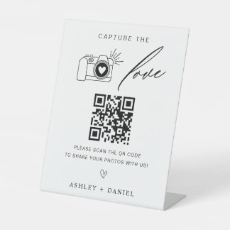 Capture the Liebe Qr Code Wedding Sockelschild
