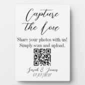 Capture the Liebe QR code wedsign Fotoplatte (Vorderseite)