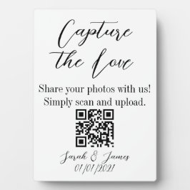 Capture the Liebe QR code wedsign Fotoplatte