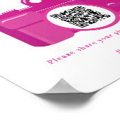 Capture the Liebe Quinceanera Pink Camera QR Code Poster (Ecke)