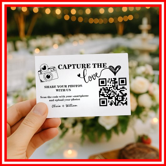Capture the Liebe Share the Liebe QR Code Wedding Begleitkarte