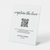 Capture the Liebe Share Wedding Fotos QR-Code Sockelschild (Vorderseite)