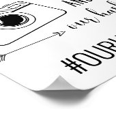 Capture the Liebe Use Our Hashtag Wedding Poster (Ecke)