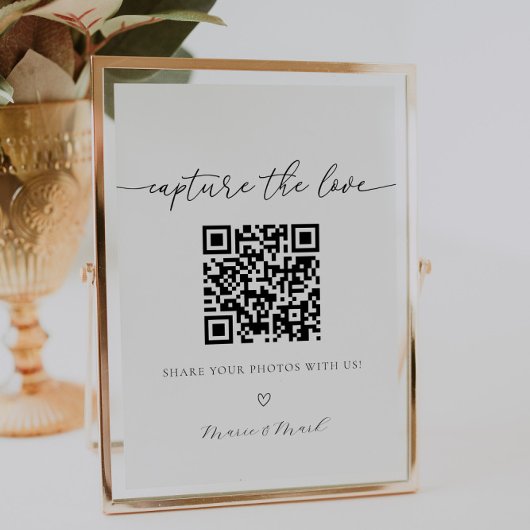 Capture the Liebe Wedding Foto Album QR Code Poster