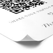 Capture the Liebe Wedding Foto Album QR Code Poster (Ecke)