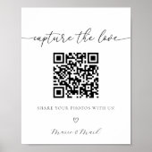 Capture the Liebe Wedding Foto Album QR Code Poster (Vorne)