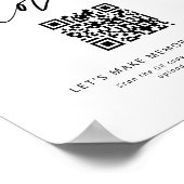 Capture the Liebe Wedding Foto QR Code Sign Poster (Ecke)