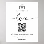 Capture the Liebe Wedding Foto QR Code Sign Poster (Vorne)