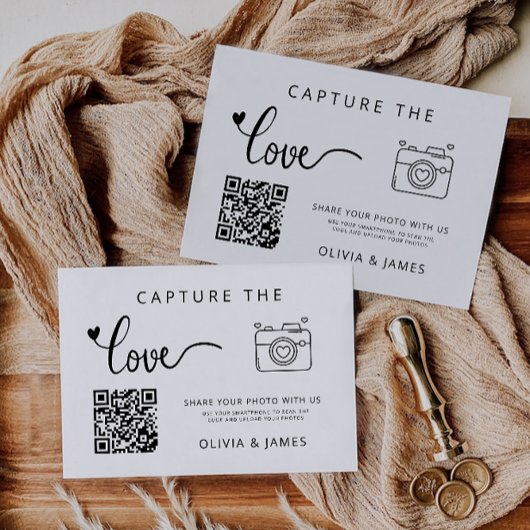 Capture the Liebe Wedding QR Code Card, Foto