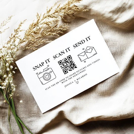 Capture the Liebe Wedding QR Code Card, Foto Begleitkarte