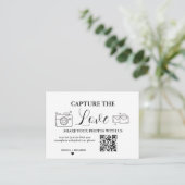 Capture the Liebe Wedding QR Code Card, Foto Card Begleitkarte (Stehend Vorderseite)