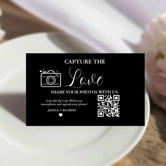 Capture the Liebe Wedding QR Code Card Foto Card C Platzkarte