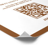 Capture the Liebe Wedding QR Code Card Foto Card C Poster (Ecke)