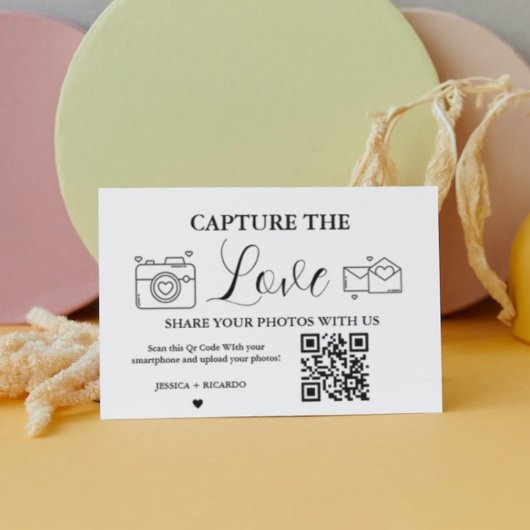Capture the Liebe Wedding QR Code Card Foto Card C Poster