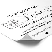 Capture the Liebe Wedding QR Code Card Foto Card C Poster (Ecke)