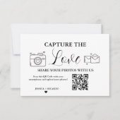 Capture the Liebe Wedding QR Code Card, Foto Card Einladung (Vorderseite)