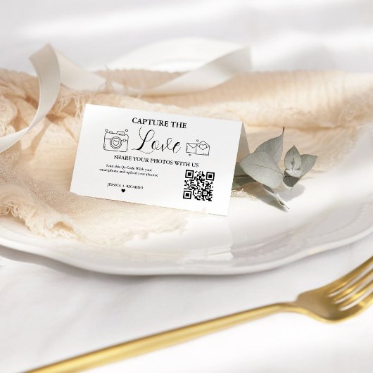 Capture the Liebe Wedding QR Code Card, Foto Card Treuekarte