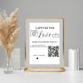 Capture the Liebe Wedding QR Code Card Foto Sign Poster