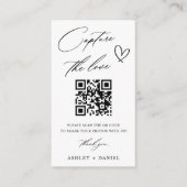 Capture the Liebe Wedding QR Code Enclosure Card Begleitkarte (Vorderseite)