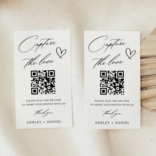 Capture the Liebe Wedding QR Code Enclosure Card Begleitkarte