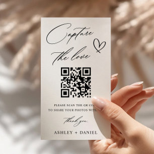 Capture the Liebe Wedding QR Code Enclosure Card Begleitkarte