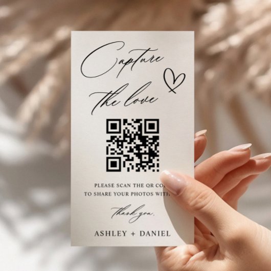 Capture the Liebe Wedding QR Code Enclosure Card Begleitkarte