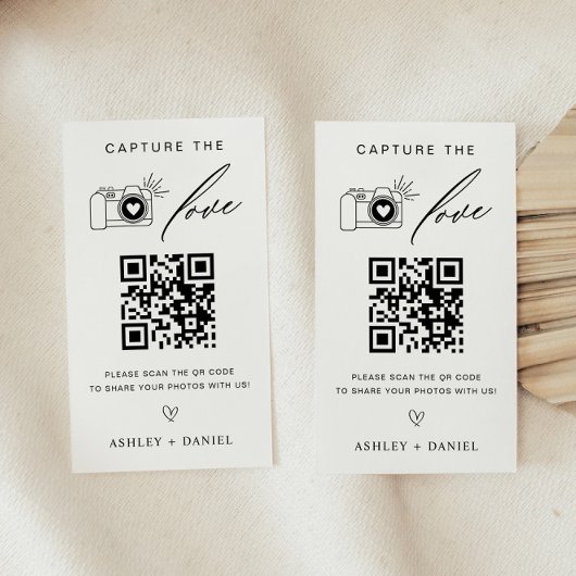 Capture the Liebe Wedding QR Code Enclosure Card Begleitkarte