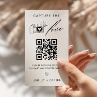 Capture the Liebe Wedding QR Code Enclosure Card